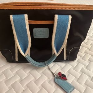 Coach Black and Tan Tote Bag